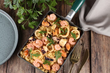 comida, carne, camarão, frango, torta