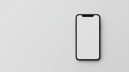 A minimalist laptop screen mock-up with a blank webpage, set against a clean, uncluttered desk