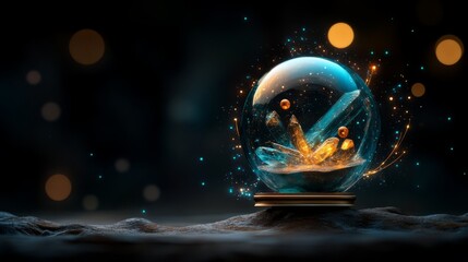The glowing crystal ball is an abstract 3D art image used as a YouTube background or cover.