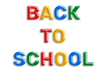 Back to school lettering png 3d colorful font typography
