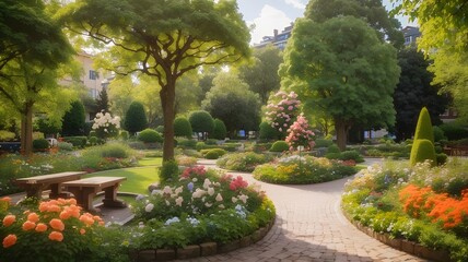 Obraz premium garden with flowers