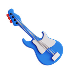 Blue Electric Guitar with Sleek Design