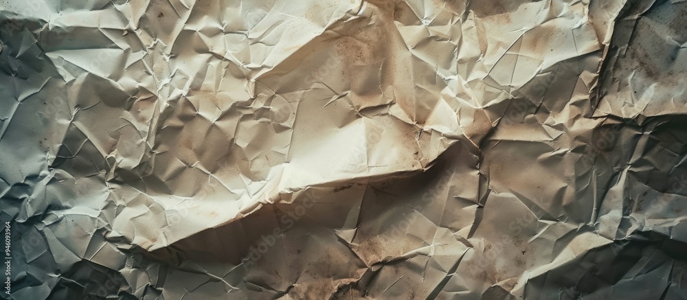 Poster aged crumpled paper texture torn paper background. copy space image. place for adding text and desig