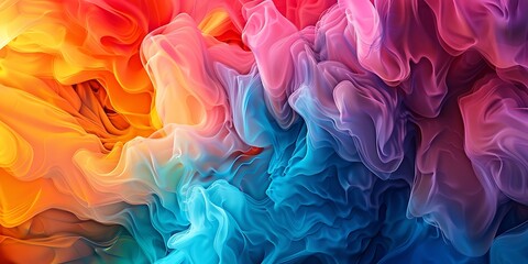 Multicolored abstract artwork blending vibrant hues in a seamless fusion of colors, inspiring creativity and visual harmony.