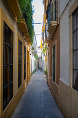 narrow street in the old town of Cordoba Spain