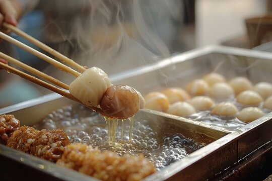 Japanese dish with Chikuwa and fish cake for oden recipe