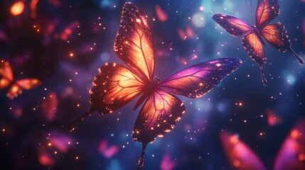 Glowing Butterfly Wings.