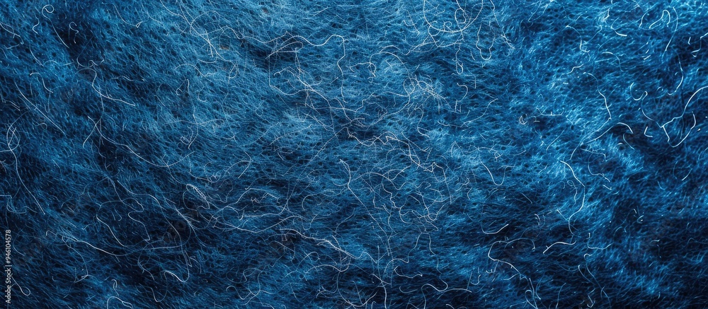 Poster rough felt pattern in blue color abstract background and texture for design purposes. copy space ima