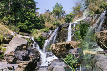 Mae Klang Waterfall in Doi Inthanon, Chiang Mai Province Thailand