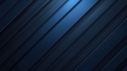 Fototapeta premium Abstract Dark Blue Geometric Background with Diagonal Lines and Shadows for Modern Design Projects