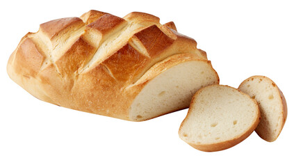 sliced ​​bread cut out isolated transparent background