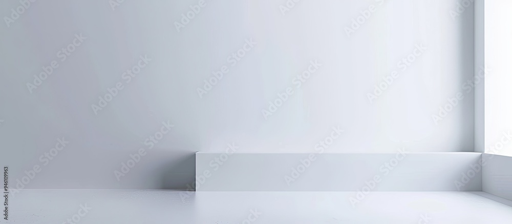 Poster empty white corner background minimalist design idea. copy space image. place for adding text and de
