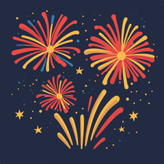 Colorful Fireworks Display