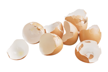 Png cracked egg shells , food element, transparent background