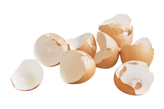 Png cracked egg shells , food element, transparent background