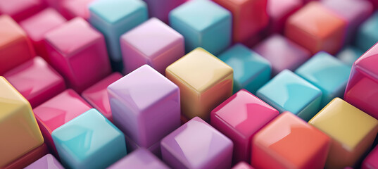 An Abstract Backdrop Featuring Multicolored Cubes