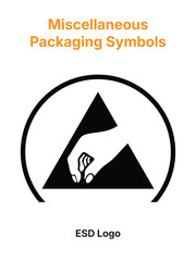 Packaging Symbols. Miscellaneous Packaging Symbols. ESD Logo. Упаковочные символы. Прочие символы упаковки. Логотип ESD.