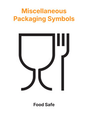 Packaging Symbols. Miscellaneous Packaging Symbols. Food Safe. Упаковочные символы. Прочие символы упаковки. Безопасно для пищевых продуктов.