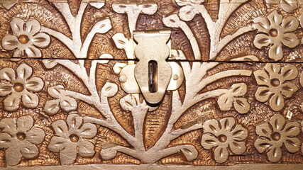 Wooden box for jewellery . High quality photo