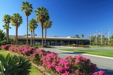 The main entrance to the Indian Wells Tennis Garden.
