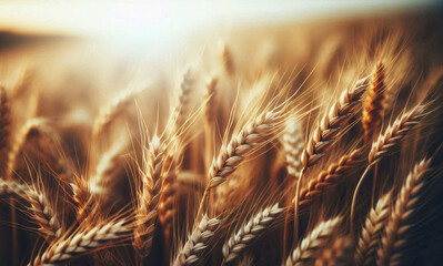 Roggen in einem Roggenfeld, copy space, close-up