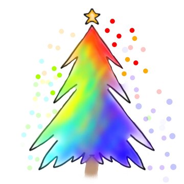 colorful christmas tree