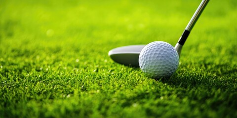 Detailed View of Golf Club Impacting Golf Ball