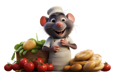 3d mouse with cheese