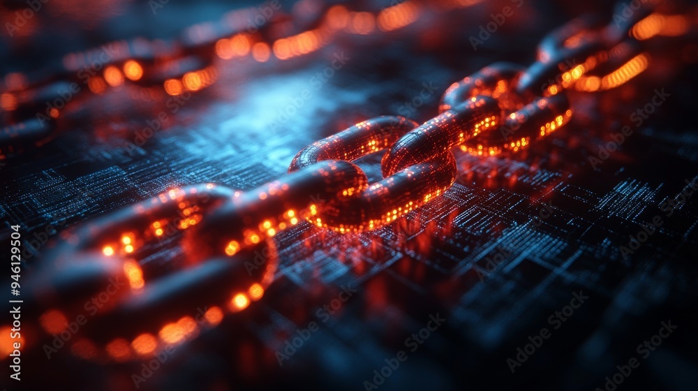 Poster a vivid holographic display showcases the secure flow of digital information, highlighting data conn