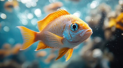Obraz premium Colorful fish swimming in a clear ocean