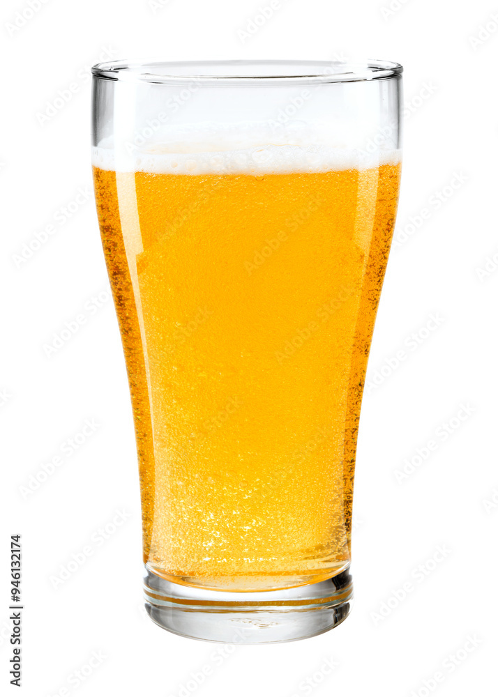 Canvas Prints Beer with froth png in a glass mockup