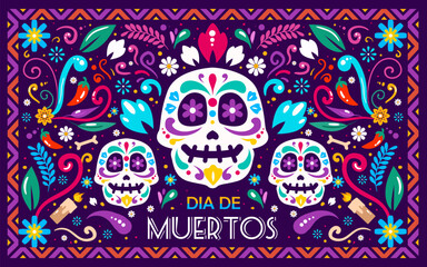 Happy Dia De Muertos Background