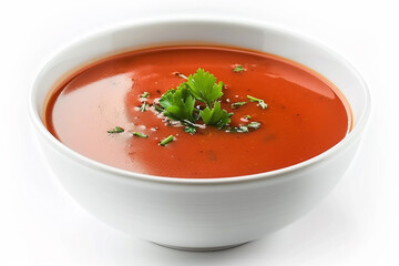 tomato soup in a bowl