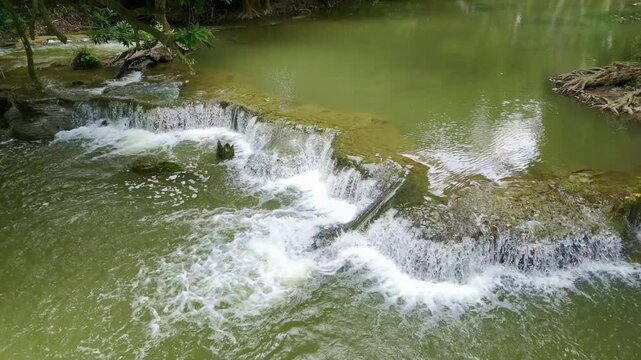Chet Sao Noi Waterfall in national park in Saraburi, Thailand