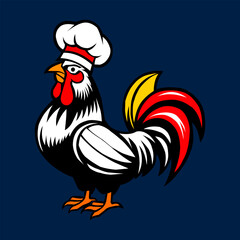 rooster isolated on white background