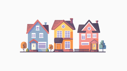 Vibrant Multicolour Residential House in Town