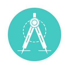 Icon of Compass in Minimalist Line Art Design