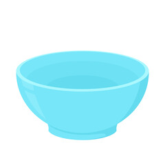 Blue Bowl. Bowl on white background. bowl vector.