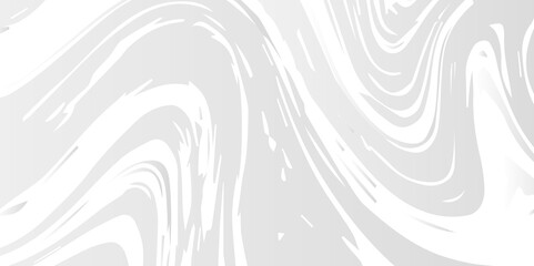 Fototapeta premium White and grey liquid marble pattern texture natural background. Liquify Swirl white and grey color art. Beautiful drawing with the divorces and wavy lines in gray tones. 