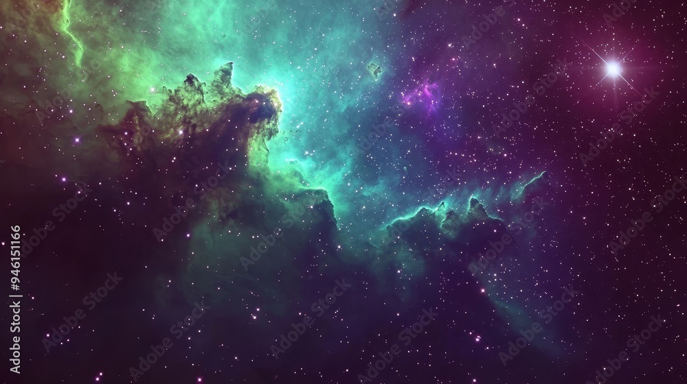 Canvas Prints a galaxy and universe of light. stars and planets in space and the beauty of space exploration.