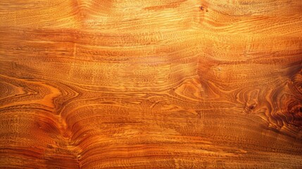 Fototapeta premium Top view of a smooth wooden surface with subtle grain and a warm, honey-colored finish