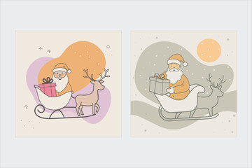 Christmas sleigh vector illustration