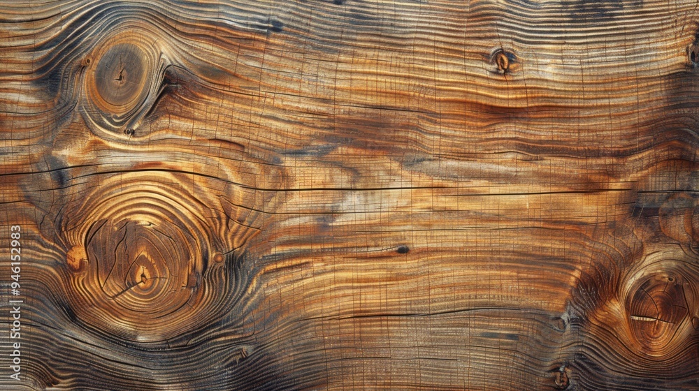 Canvas Prints Top view of a textured wooden surface with knots and grain patterns, offering a natural, organic look