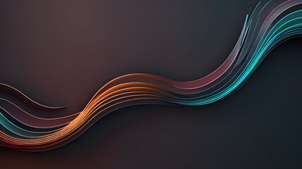 Dynamic abstract blue light wave vector illustration for modern business design wallpaper, empty space for text