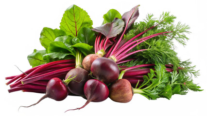 Fresh Beets Herbs on a transparent background.