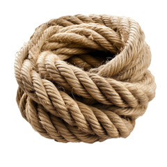 Fototapeta premium Thick Coiled Rope in Circular Shape 