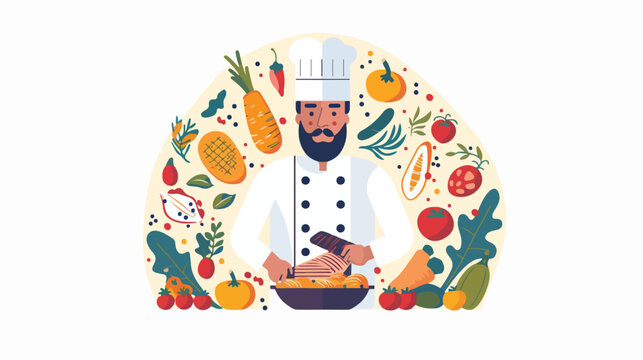Professional Personal Chef Day Logo and Symbol Vector Illustration