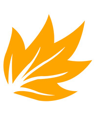 Leaf clip art design on plain white transparent isolated background for card, shirt, hoodie, sweatshirt, apparel, tag, mug, icon, poster or badge