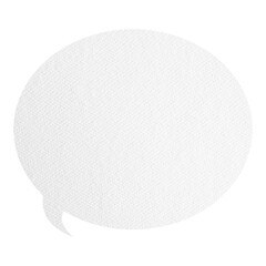White paper craft textured speech bubble design element