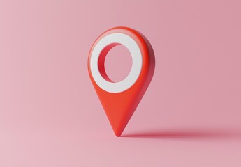 Fototapeta premium 3D location pin icon for marking on maps isolated on background